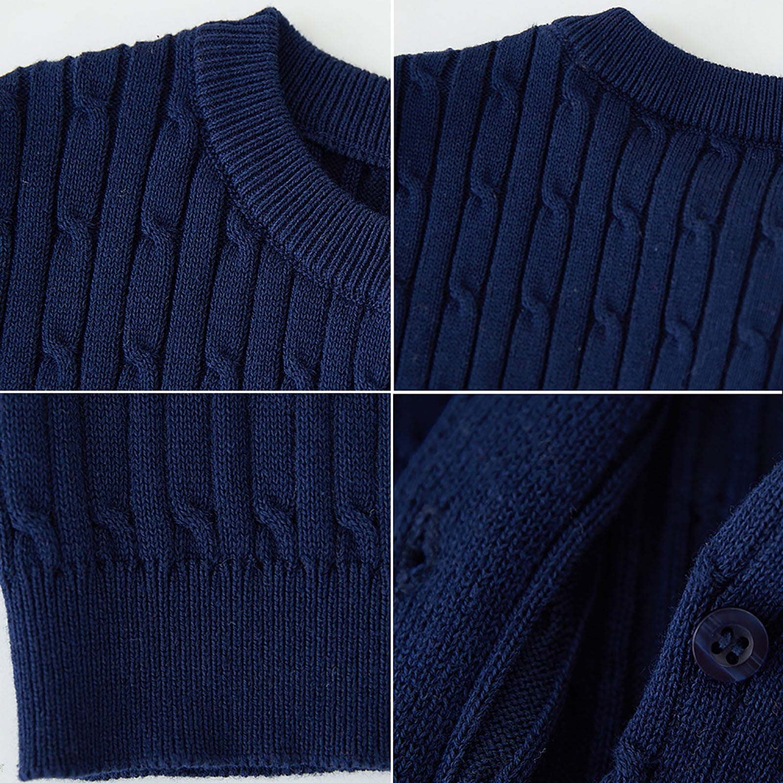 NIEWTR Girls Crewneck Cardigan Long Sleeve Children Button Cotton Sweater Sweaters for Little Girls Cardigan Sweater，7-8 Years，Blue