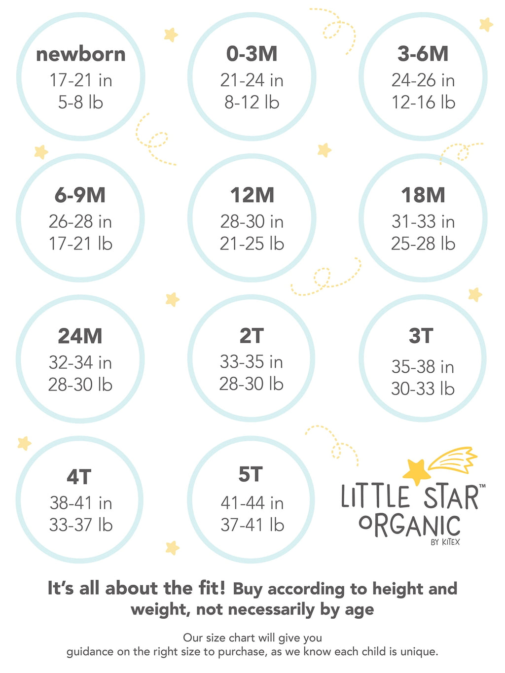 Little Star Organic Baby & Toddler Girl 3 Pk Leggings, Size Newborn-5T