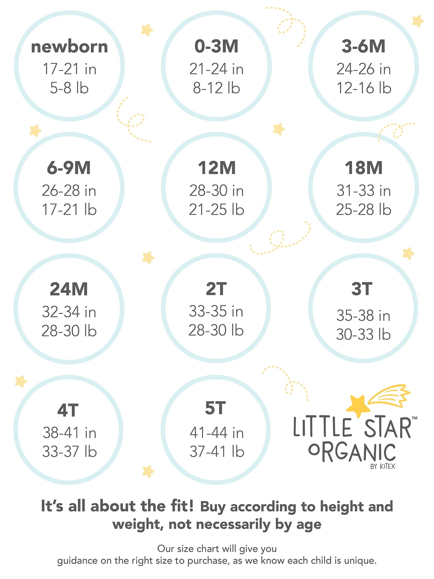 Little Star Organic Baby & Toddler Girl 3 Pk Leggings, Size Newborn-5T