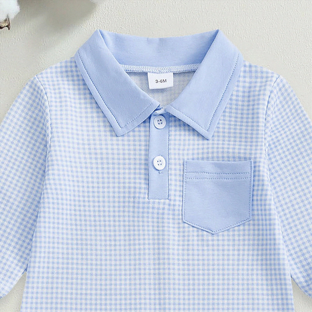 JUMEYU Newborn Winter Clothes Newborn Baby Boy Clothes Print Bodysuit Long Sleeve Jumpsuit Outfits Set 0 3 6 9 12 18 24 Months (Blue,3-6 Months)