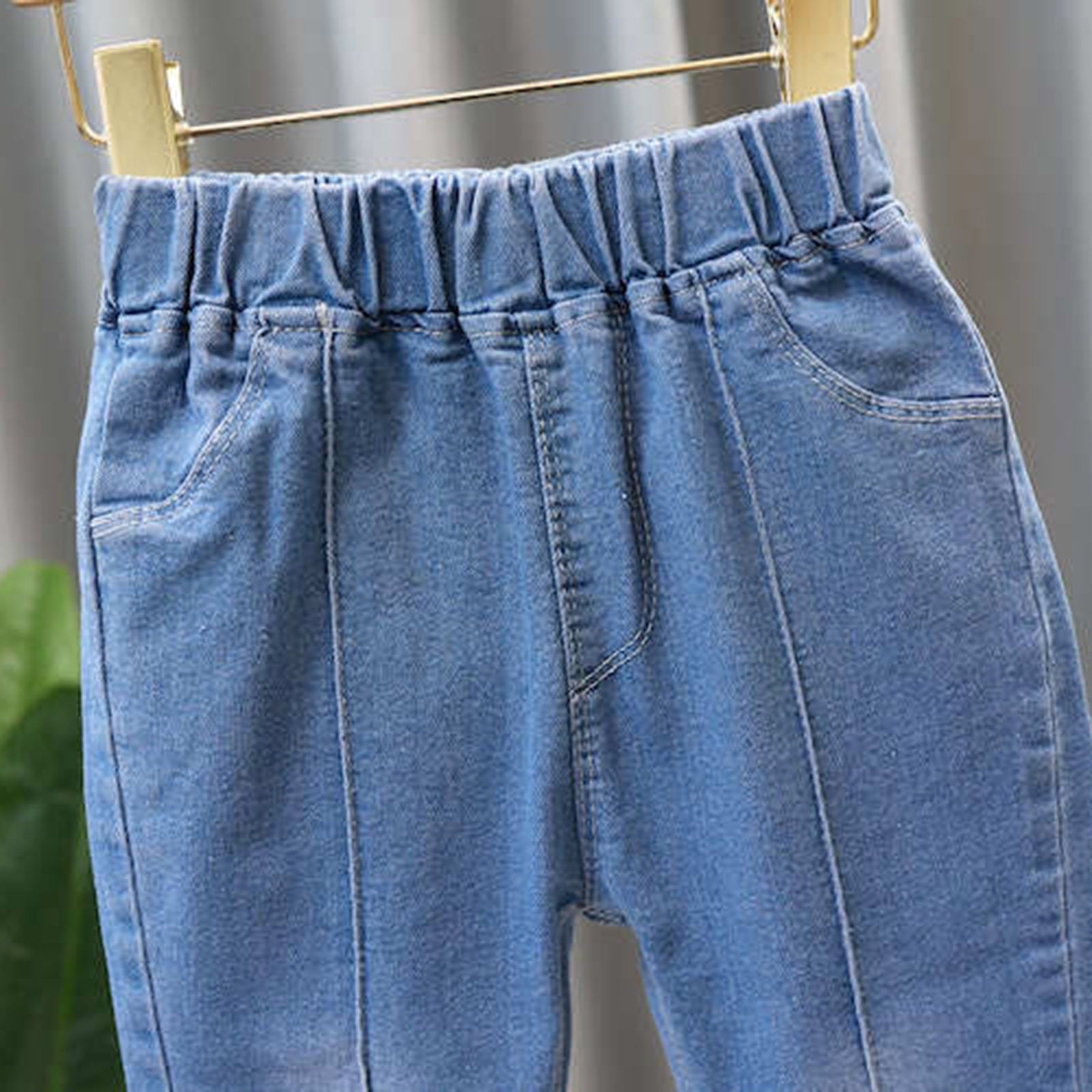 BXINGOHAI Kids Baby Girls Fashion Cute Sweet Wide Leg Flared Pants Toddler Jeans Pants under 5 Watermelon Red,2-3Years