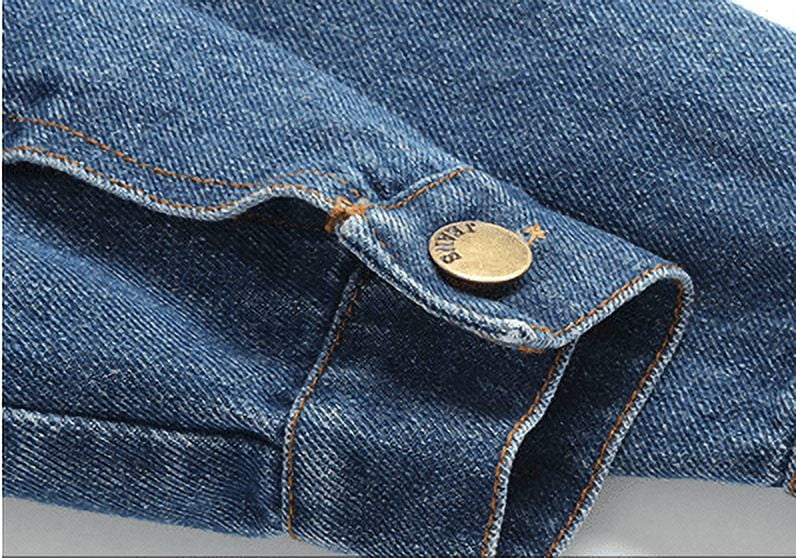 ameIAEA Toddler Kids Button Down Denim Jacket Long Sleeve Collared Fall Casual Jean Coat for Boys Girls