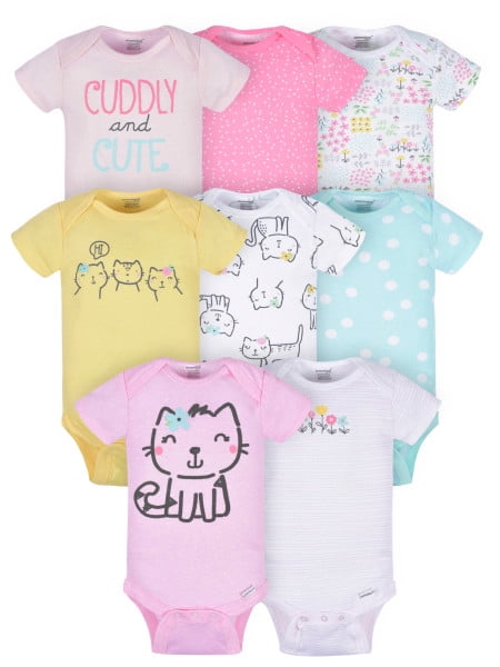 Onesies Brand Baby Girl Bodysuits, 8-Pack, Sizes Newborn - 12 Months