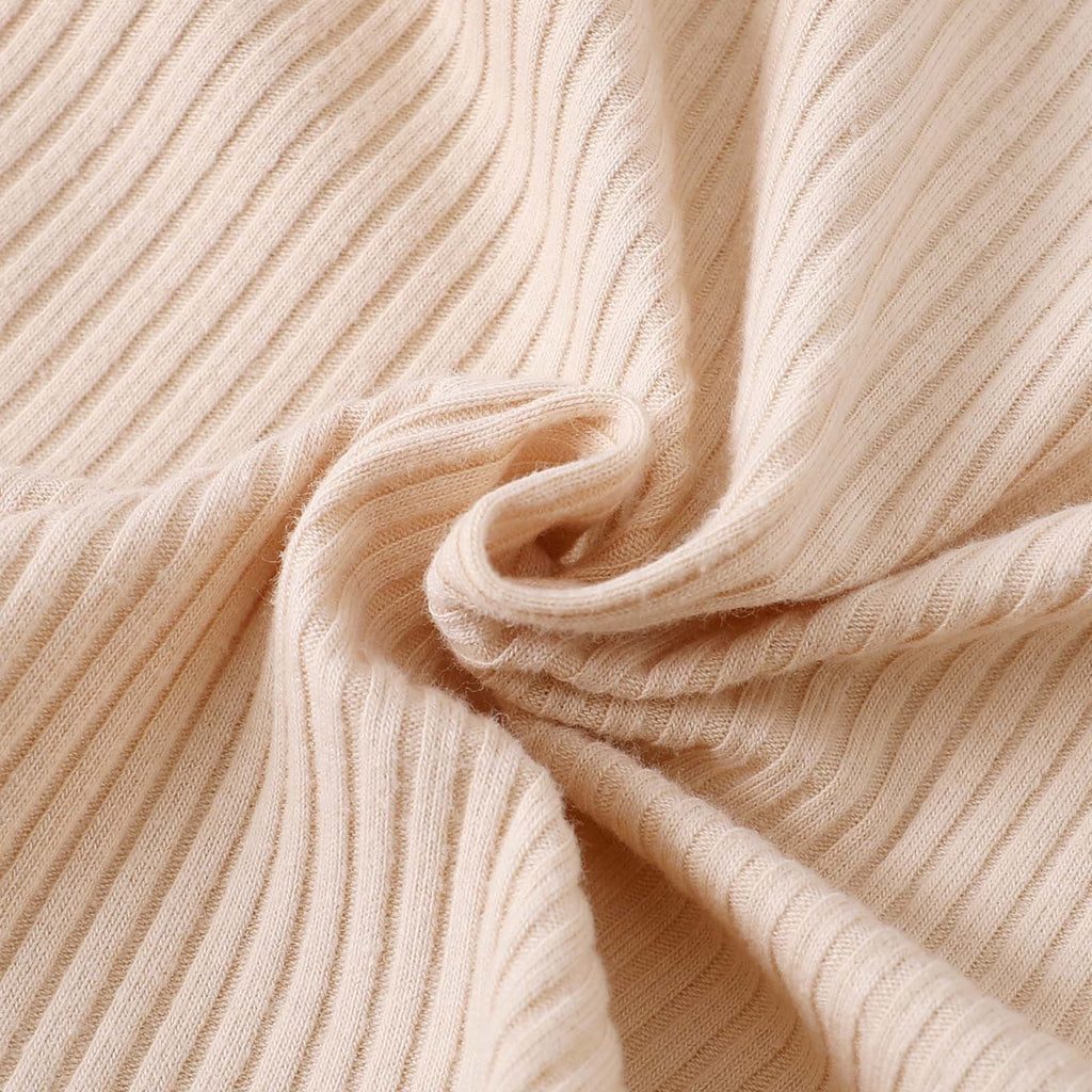 BLVB Baby Girl Fall Outfits Long Sleeve Ruffled Ribbed Knit Romper Heart Print Pants Infant Winter Clothes 3-18 Months