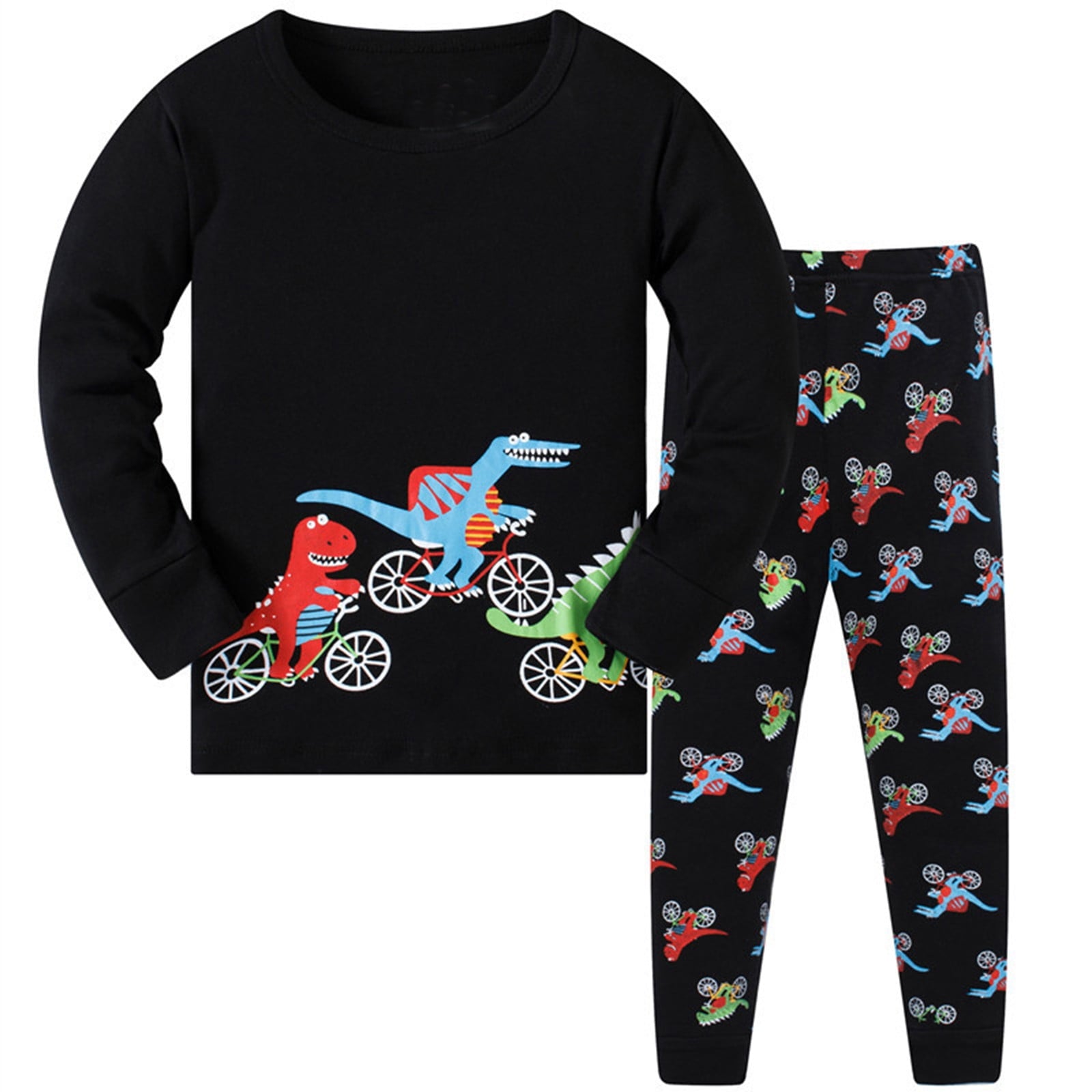 TBWNWG Trendy Girl's Cute Print Long Sleeve Top and Pants Outfit Set for Everyday Casual School and Outdoor Activities,Sizes 5-6 Years