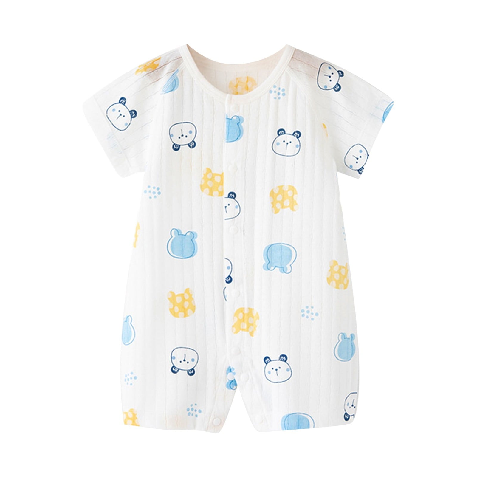 BJUTIR Baby Boy Bodysuits Baby Cotton Rompers Footless Pajamas Zipper Long Sleeve Sleeper Jumpsuit For 6-12 Months