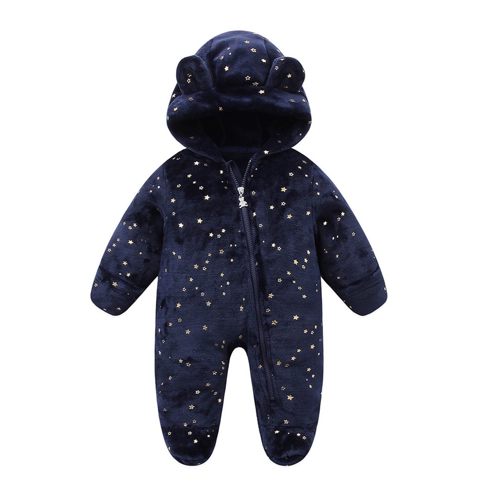 BJUTIR Baby Boy Bodysuits Baby Cotton Rompers Footless Pajamas Zipper Long Sleeve Sleeper Jumpsuit For 6-12 Months