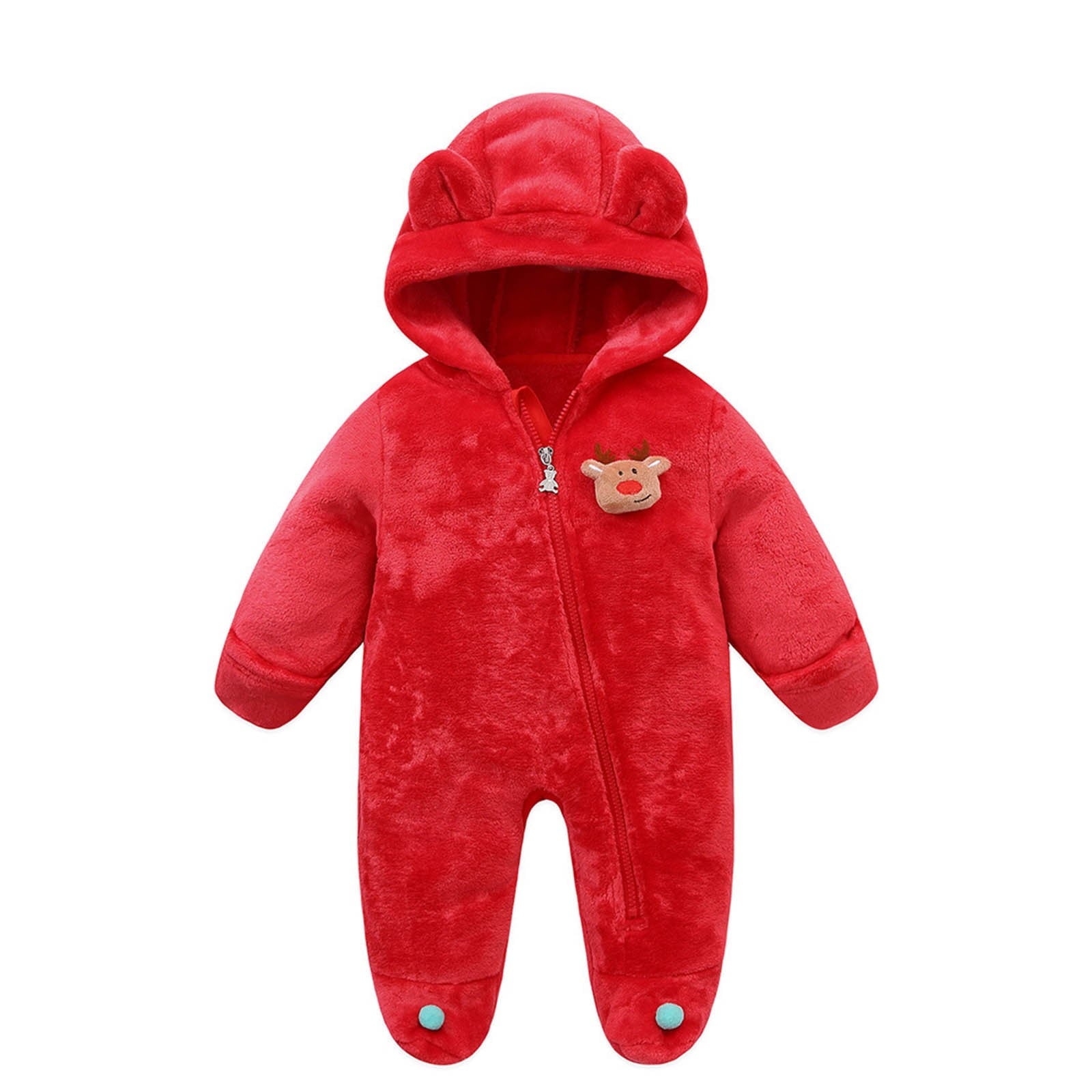 BJUTIR Baby Boy Bodysuits Baby Cotton Rompers Footless Pajamas Zipper Long Sleeve Sleeper Jumpsuit For 6-12 Months