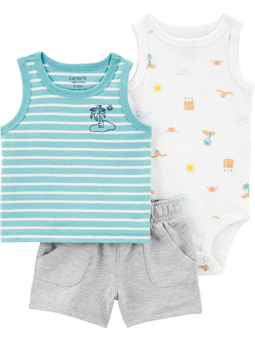 Carter's Child of Mine Baby Boy Outfit Set, 3-Piece, Sizes 0/3-24 Months