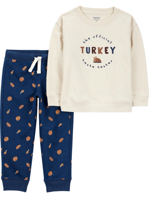 Carter's Child of Mine Baby and Toddler Boy Thanksgiving Outfit Set, 2-Piece, Sizes 0/3M-5T