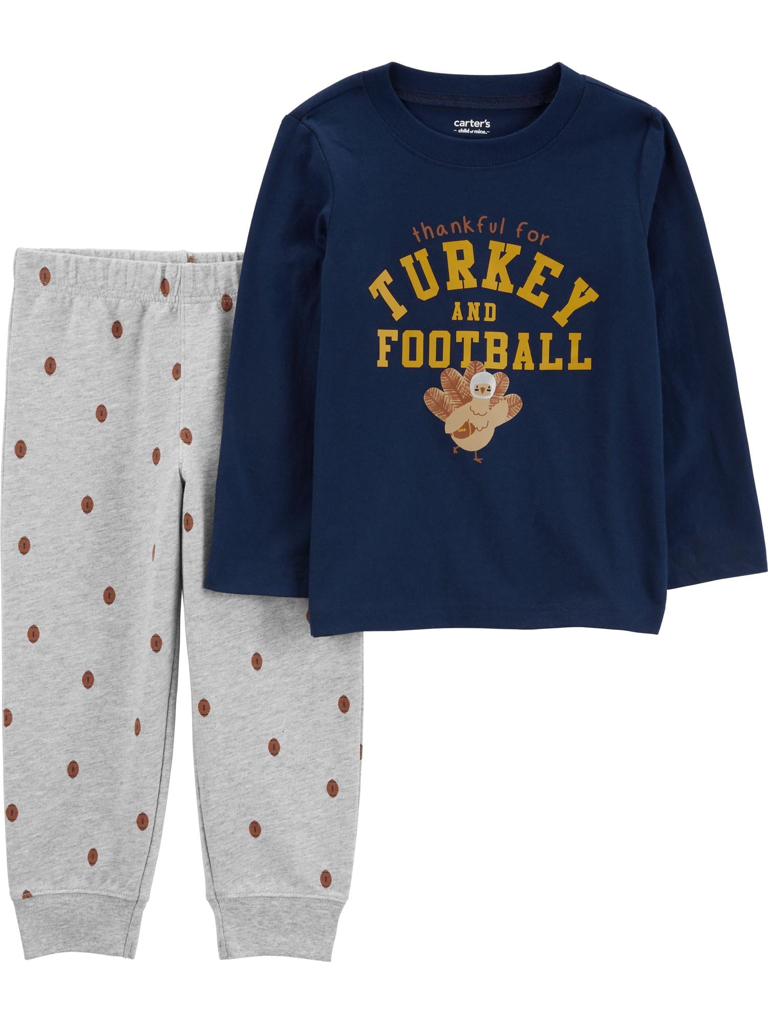 Carter's Child of Mine Baby and Toddler Boy Thanksgiving Outfit Set, 2-Piece, Sizes 0/3M-5T
