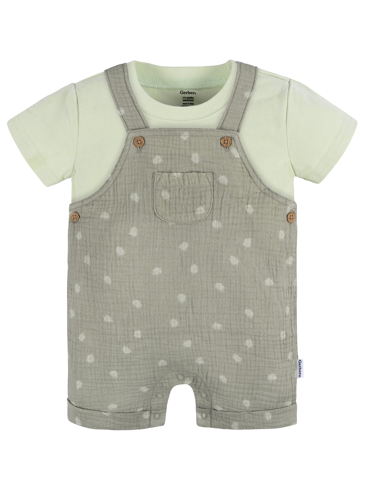 Gerber Baby Neutral T-Shirt and Romper Outfit Set, 2-Piece, Sizes Newborn - 24 Months