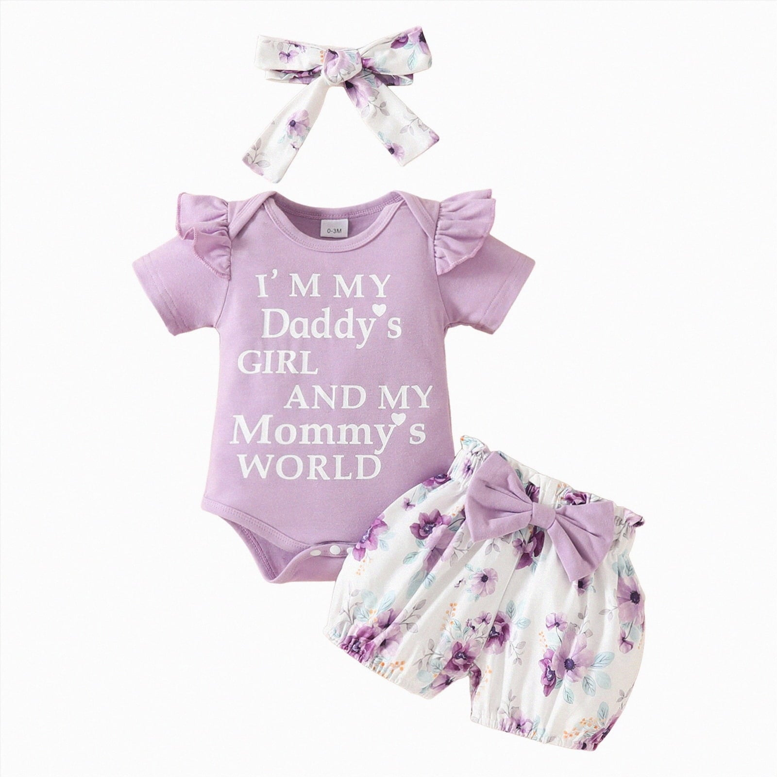 Gvdentm Preemie Newborn Clothes 3Months Infant Romper Fall Winter Outfits Gifts for Girls Cute Bell Bottoms Pant Sets(White,0-3 Months)