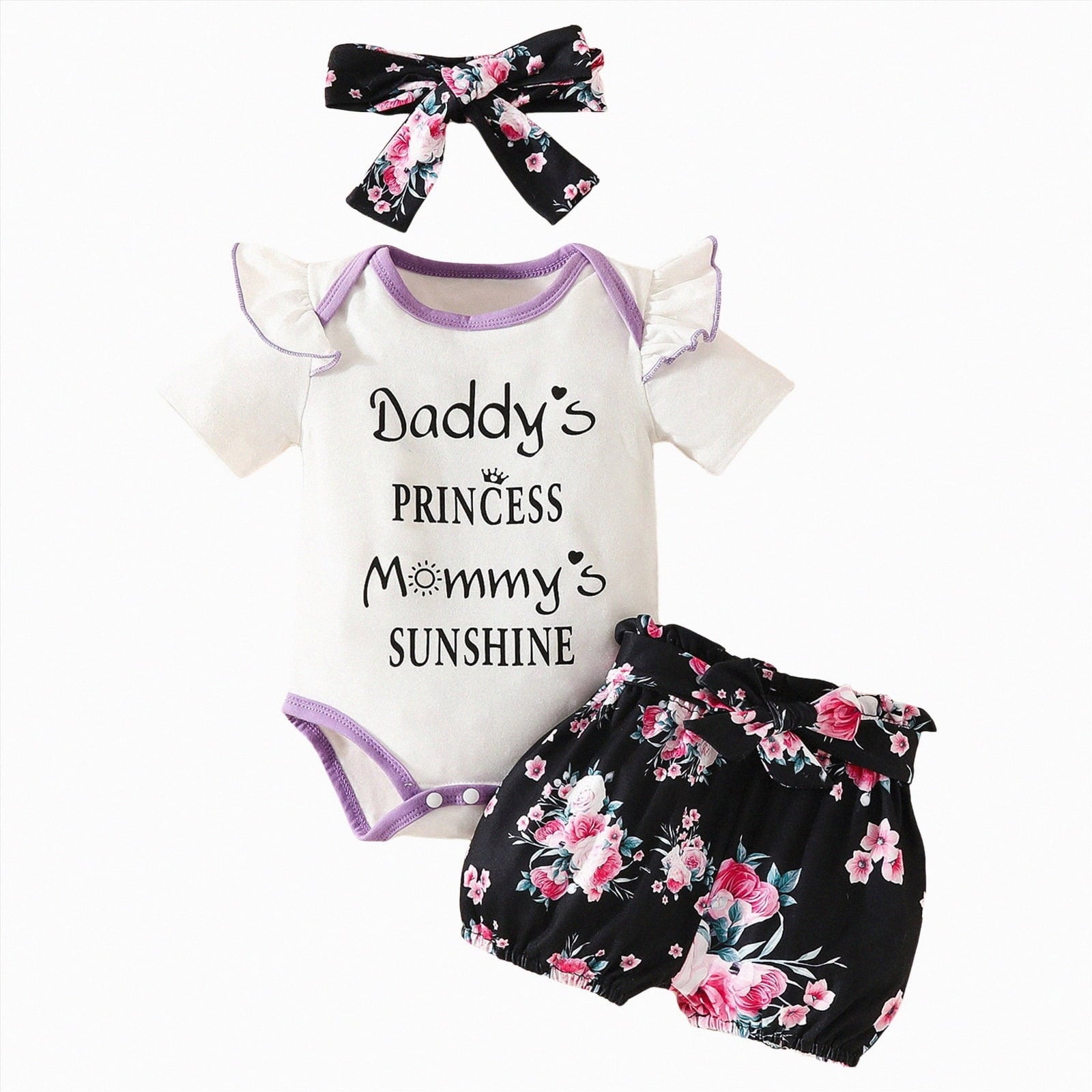 Gvdentm Preemie Newborn Clothes 3Months Infant Romper Fall Winter Outfits Gifts for Girls Cute Bell Bottoms Pant Sets(White,0-3 Months)