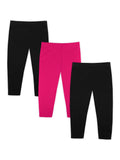 Little Star Organic Baby & Toddler Girl 3 Pk Leggings, Size Newborn-5T