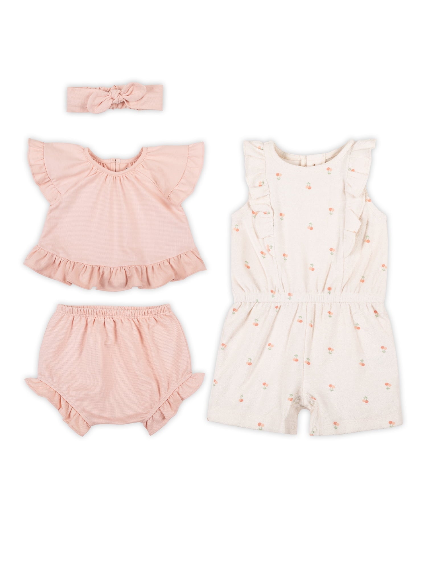 Little Star Organic Infant Girls 6PC Bundle Set, Sizes NB-24M