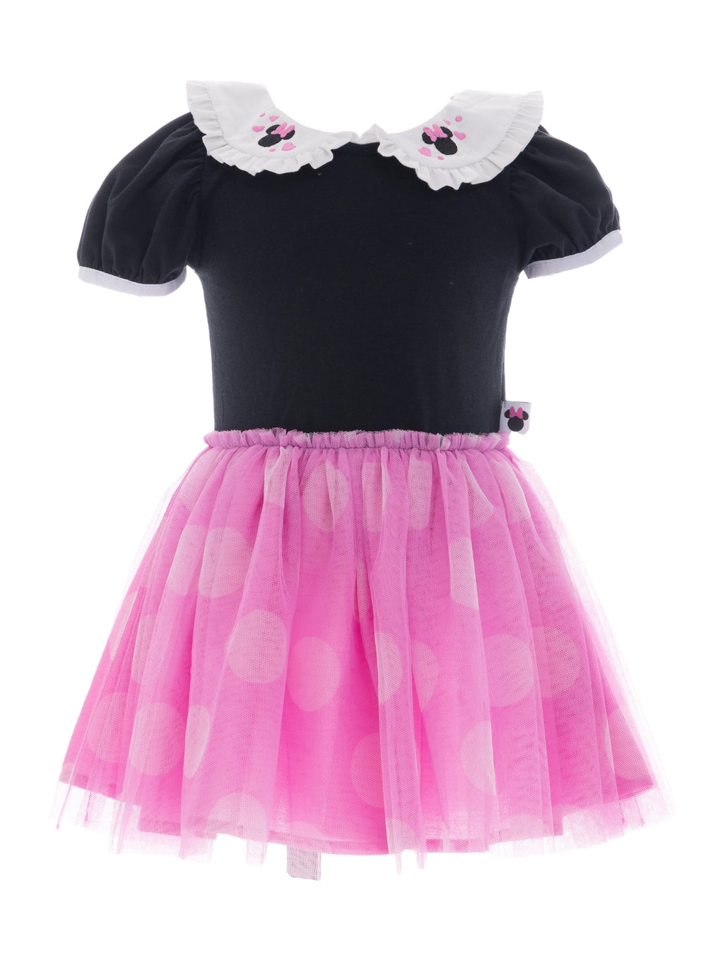 Minnie Mouse Toddler Girls Cosplay Tutu Dress with Puff Sleeves, Sizes 12M-5T
