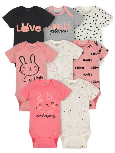 Onesies Brand Baby Girl Bodysuits, 8-Pack, Sizes Newborn - 12 Months