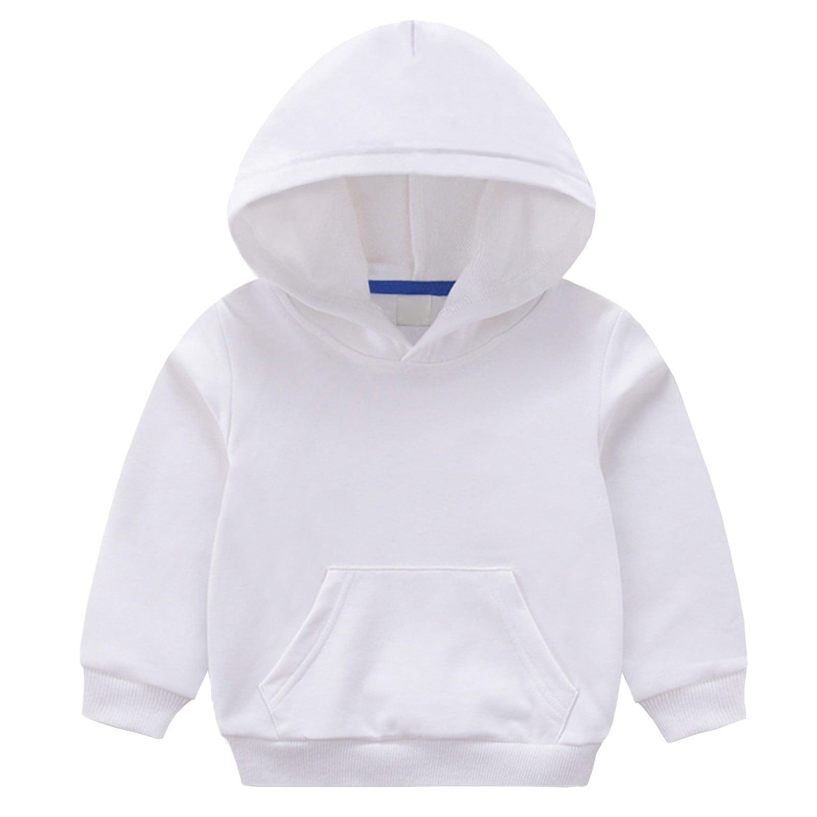 Posijego Toddler Baby Boys Girls Cotton Hoodie Sweatshirt Solid Color Long Sleeve Pullover Soft Casual Top