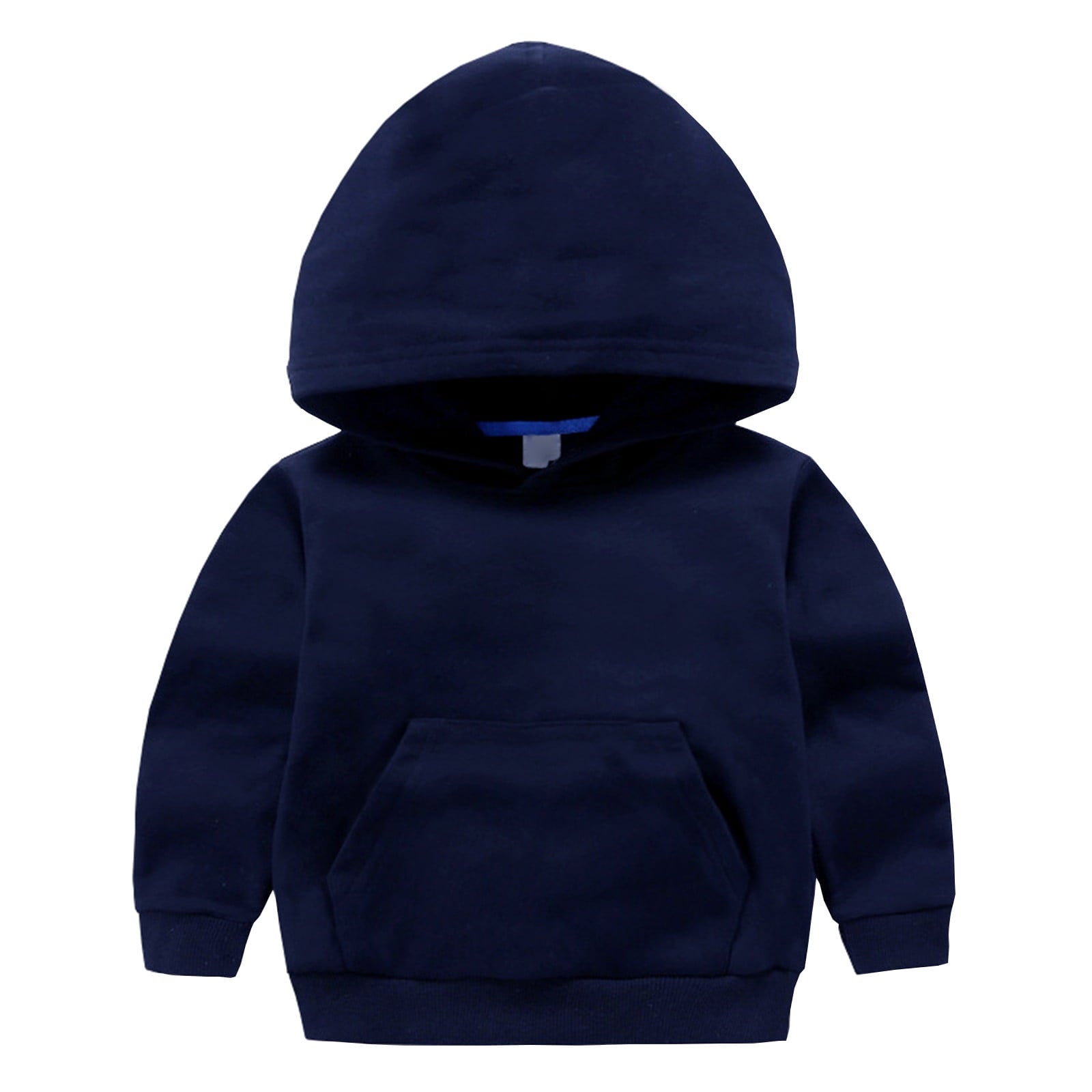 Posijego Toddler Baby Boys Girls Cotton Hoodie Sweatshirt Solid Color Long Sleeve Pullover Soft Casual Top