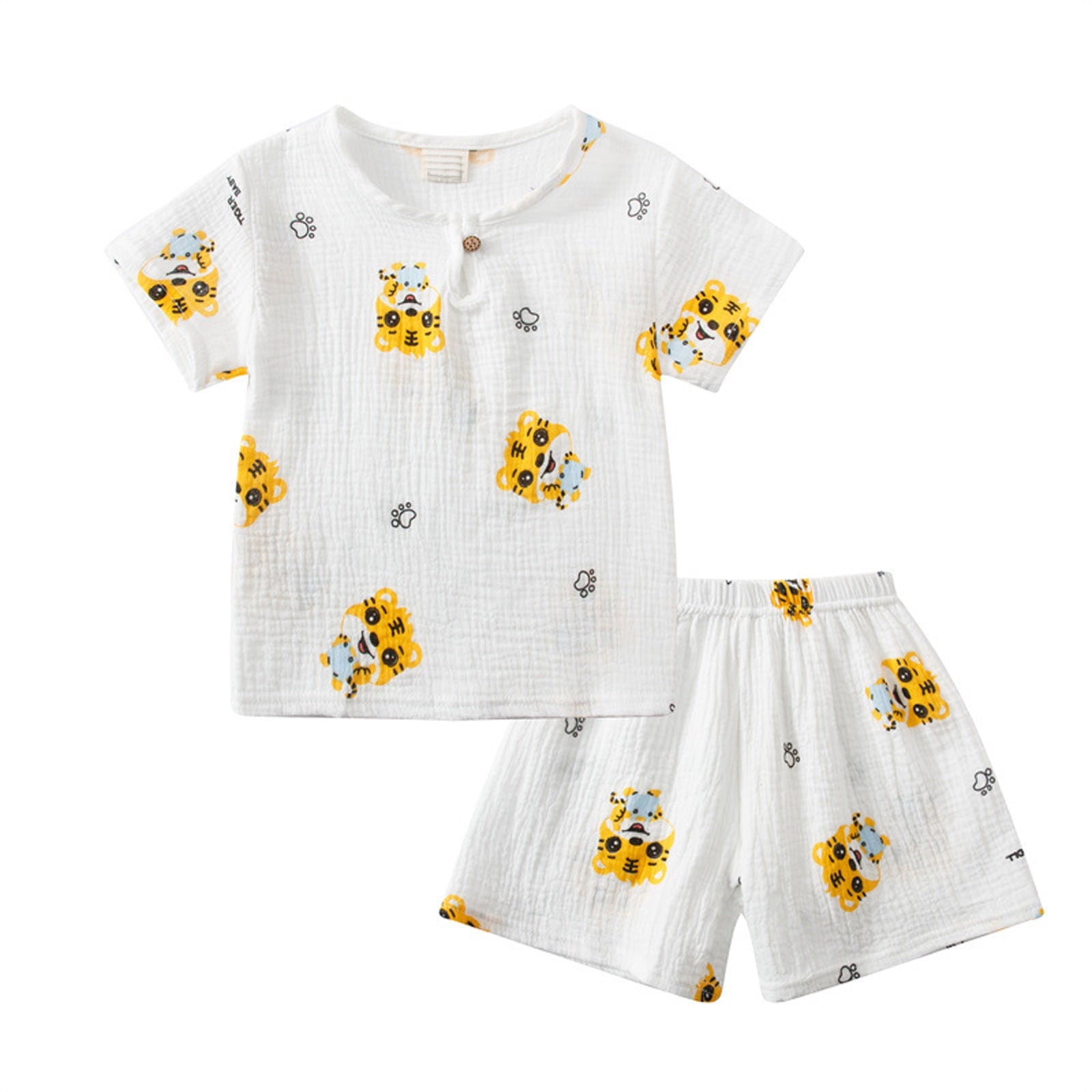 RTKFRFLM Toddler Boy Summer Shorts Set 2 Piece Kids Summer Short Sleeve Indoor Short Sleeve Suit Cartoon Car Pattern Suit Indoor Casual Suit Clothes Set Outfits,Size 4-5 Years