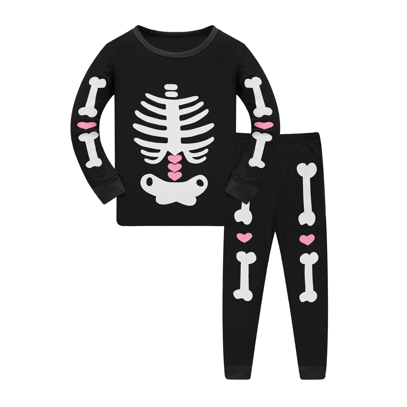 TBWNWG Trendy Girl's Cute Print Long Sleeve Top and Pants Outfit Set for Everyday Casual School and Outdoor Activities,Sizes 5-6 Years