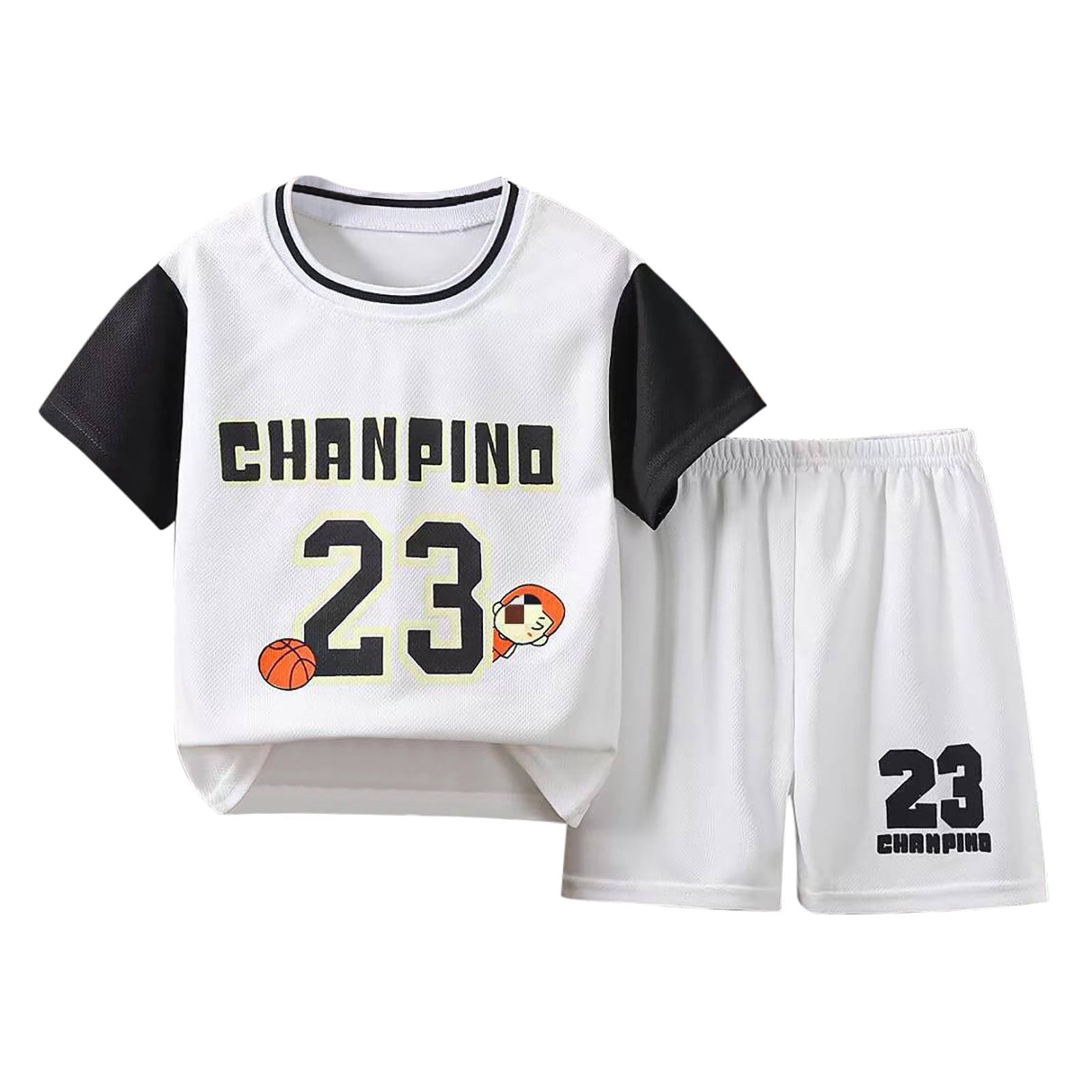 Toddler Basketball Jerseys for Kids Toddler Basketball Jersey Uniform For Boys Summer Sleeveless Mesh Breathable Quick Dry Activewear Black 2-3 Years