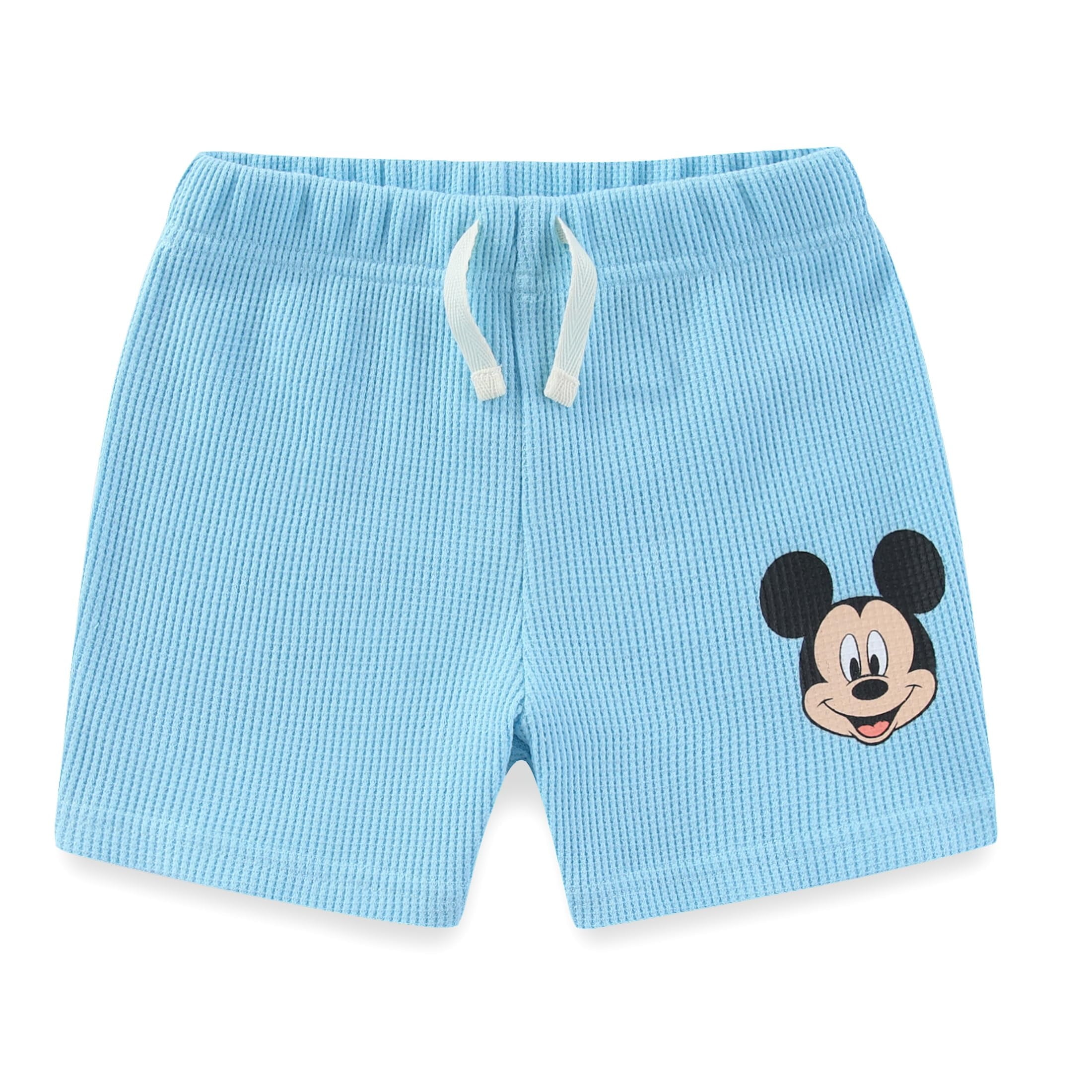 Disney Mickey Mouse Waffle Knit T-Shirt and Shorts Set (Boys), 2 Piece Set, Sizes 12M-5
