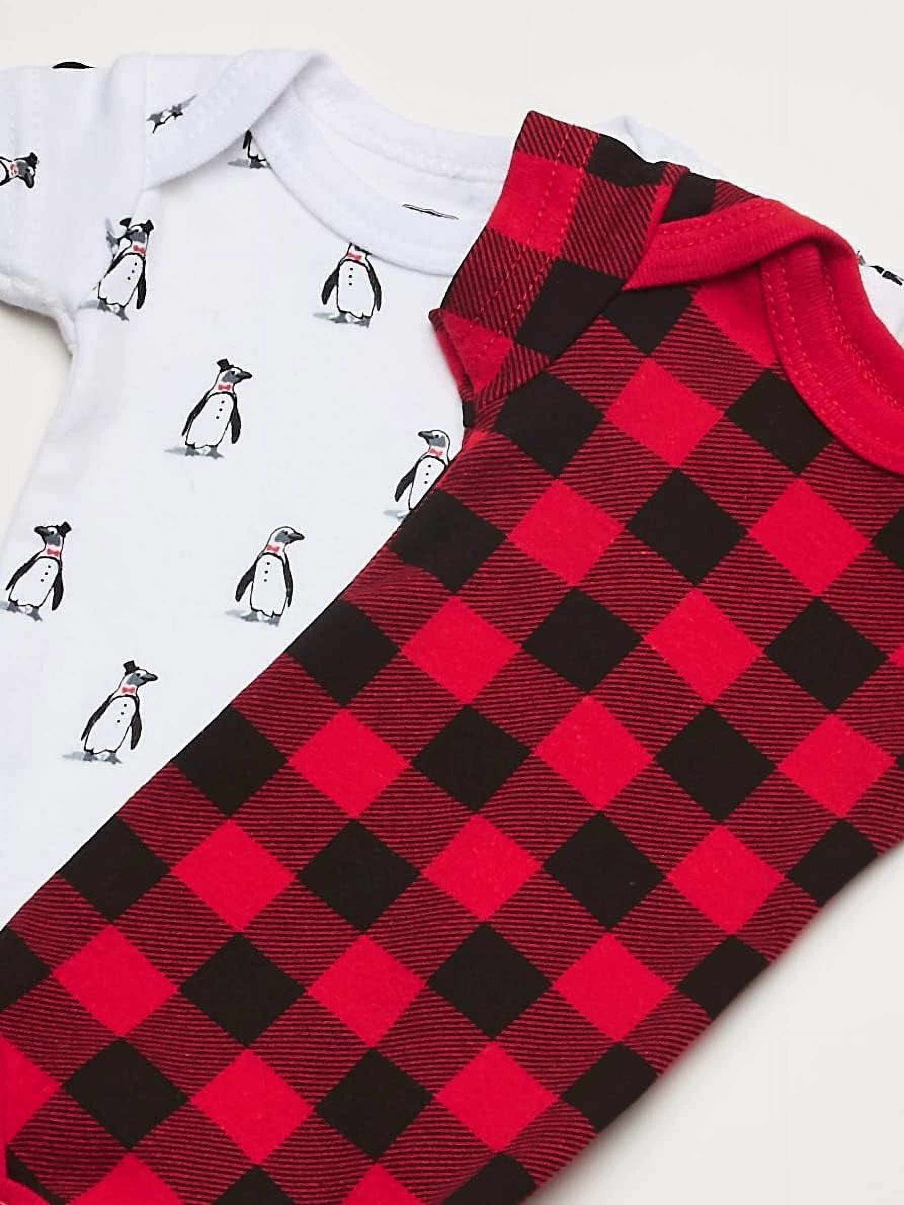 Hudson Baby Short Sleeve Bodysuits, 5-Pack, Newborn- 24 Months