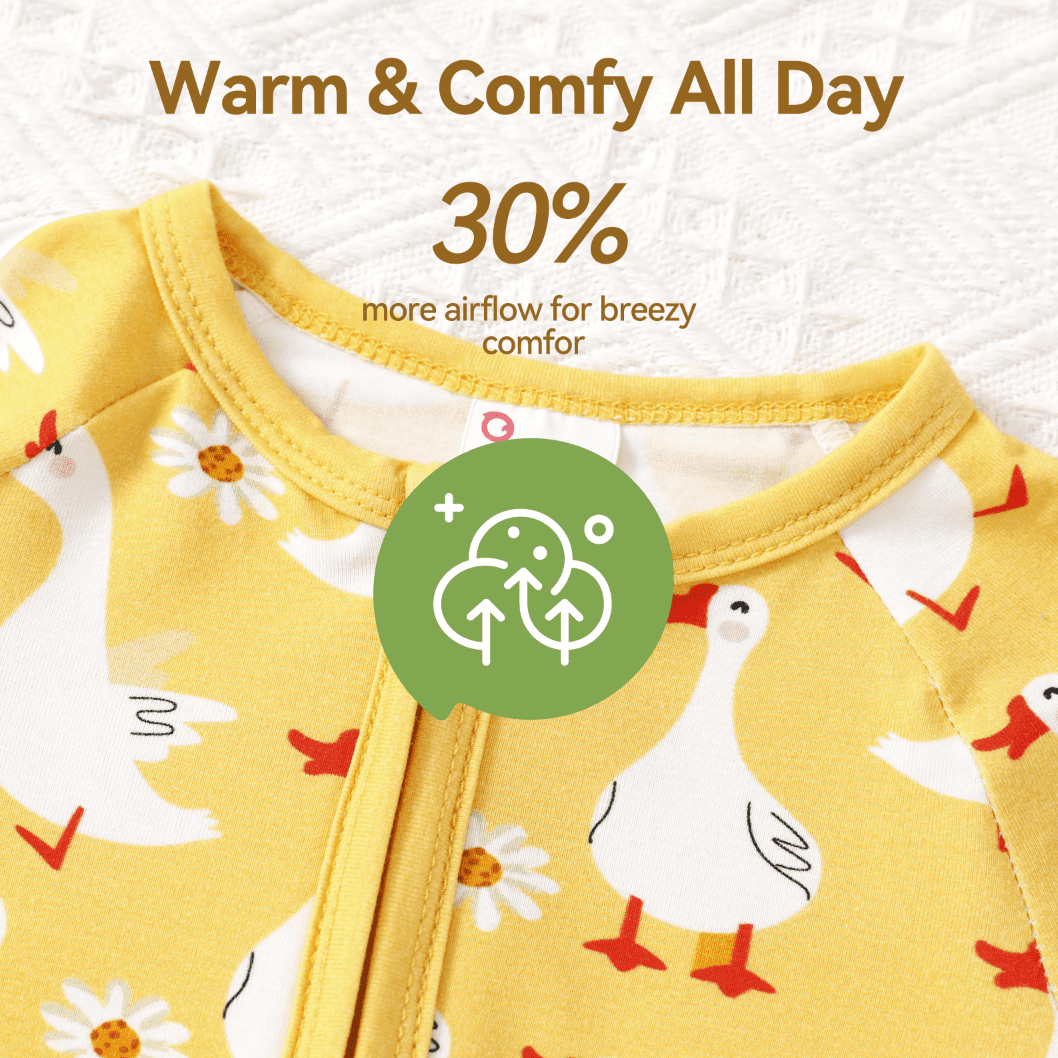 PatPat Baby Girl Clothes Unisex Viscose from Bamboo Footless Zip Sleepwear Long Sleeve Snug Fit Baby Pajamas for Newborn Infant Boys Girls Baby Gifts Sleeper 2Pack,0-3 Months