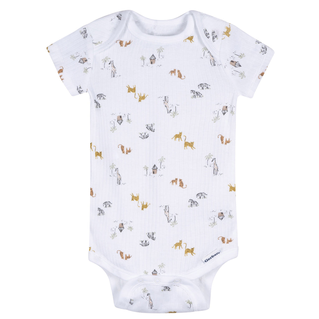 Gerber Baby Neutral 5-Piece Bodysuits & Pants Set Safari , Sizes (Newborn - 9 Months)