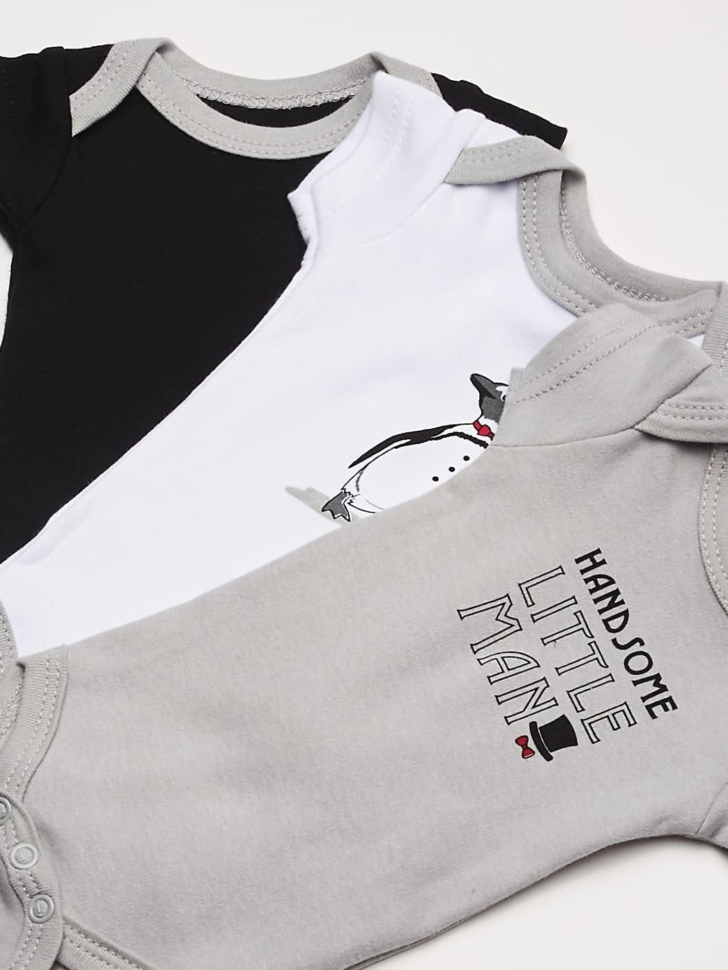 Hudson Baby Short Sleeve Bodysuits, 5-Pack, Newborn- 24 Months