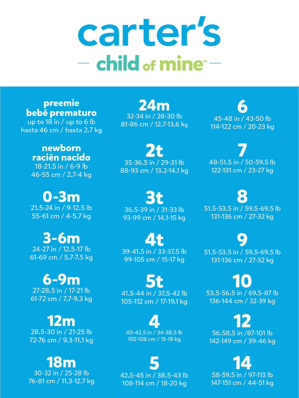 Carter's Child of Mine Baby Boy Long Sleeve Bodysuits, 3-Pack, Sizes Preemie-24 Months