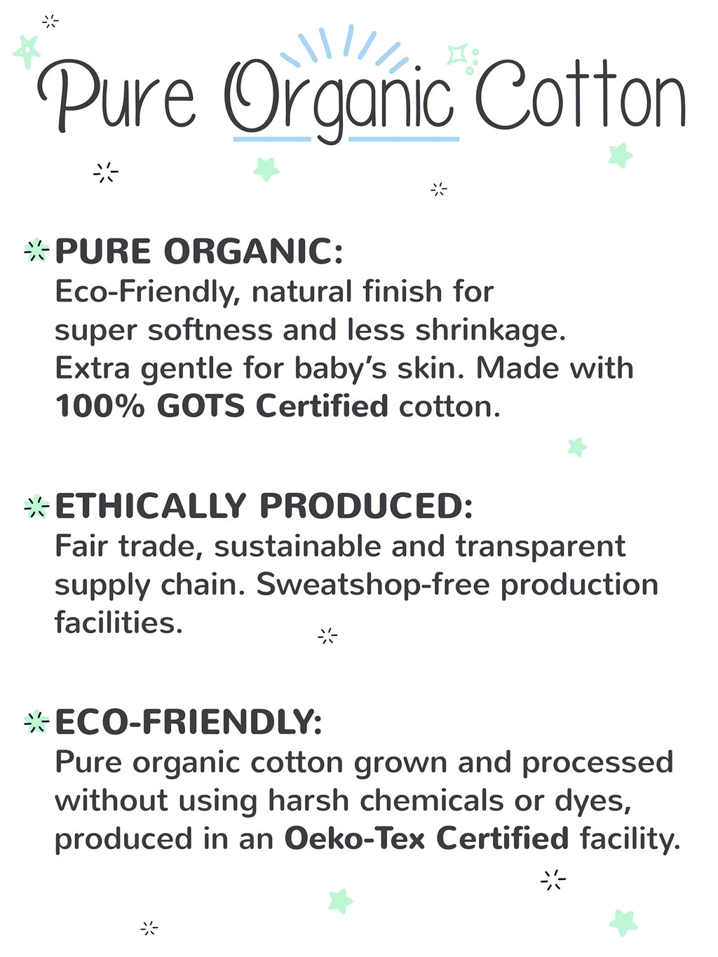 Little Star Organic Baby & Toddler Girl 3 Pk Leggings, Size Newborn-5T