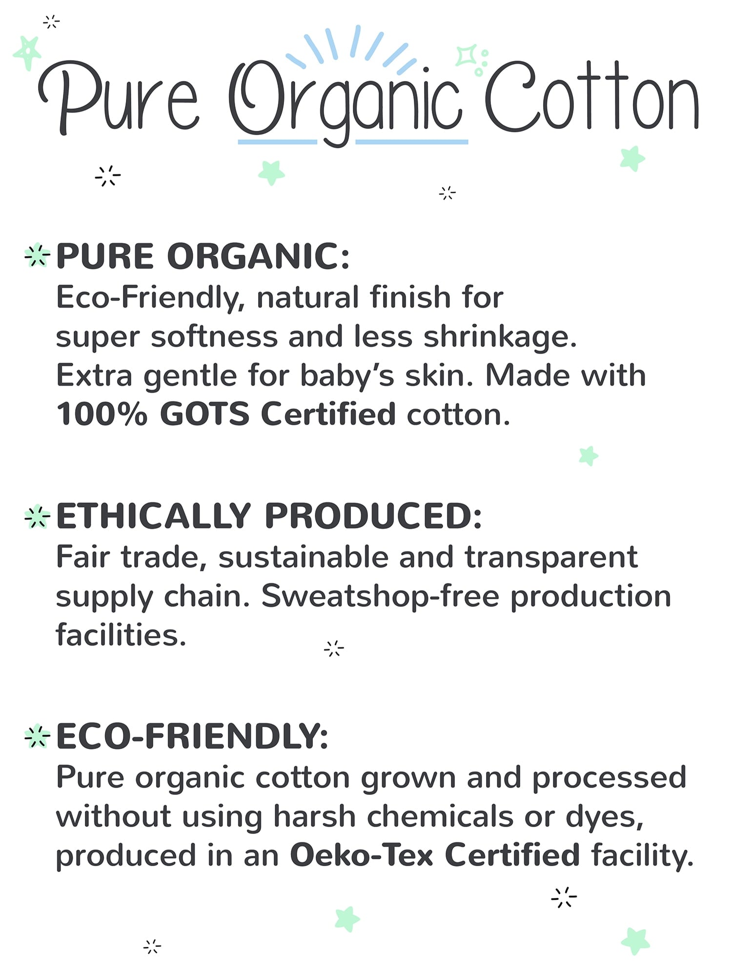 Little Star Organic Baby & Toddler Girl 3 Pk Leggings, Size Newborn-5T