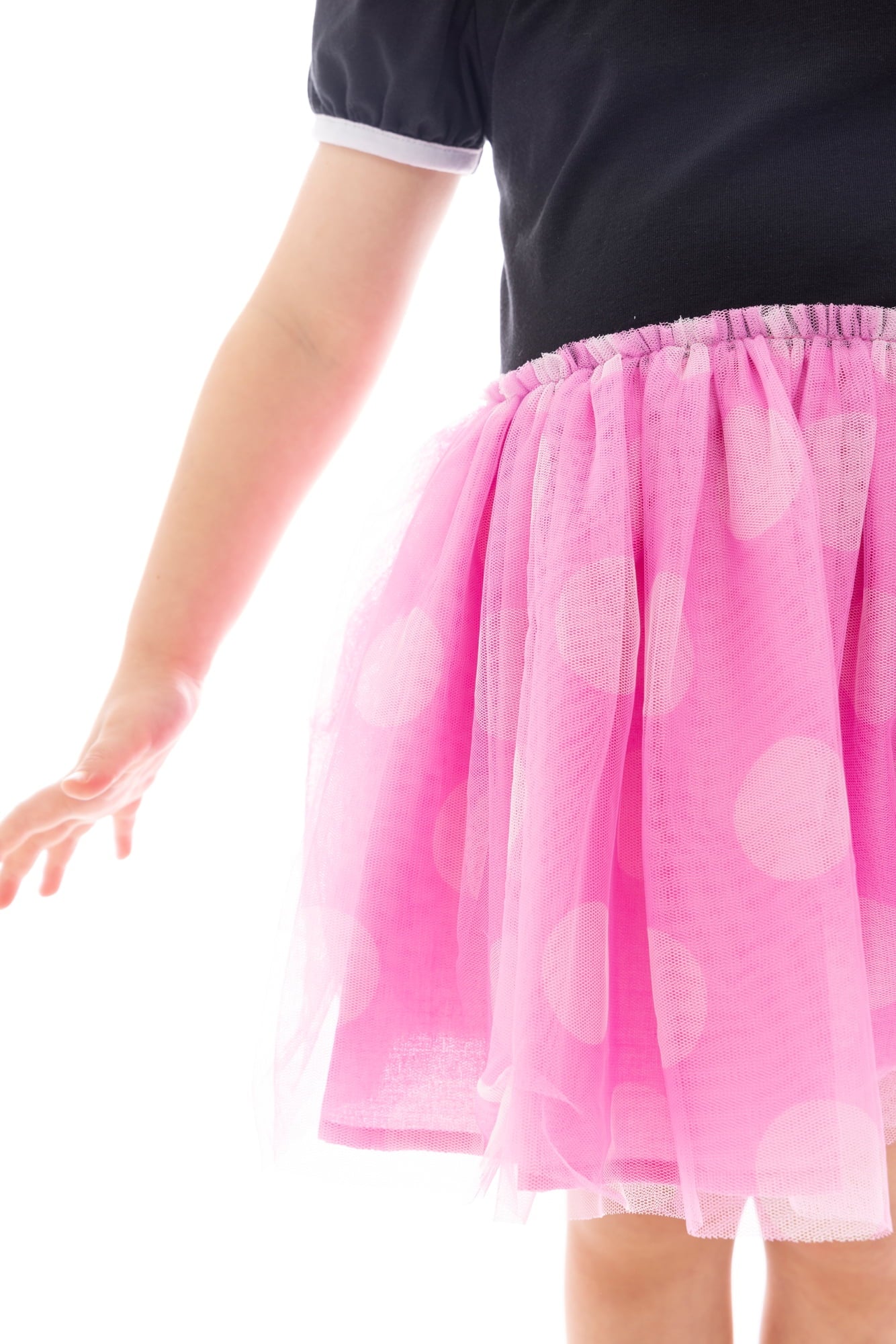 Minnie Mouse Toddler Girls Cosplay Tutu Dress with Puff Sleeves, Sizes 12M-5T