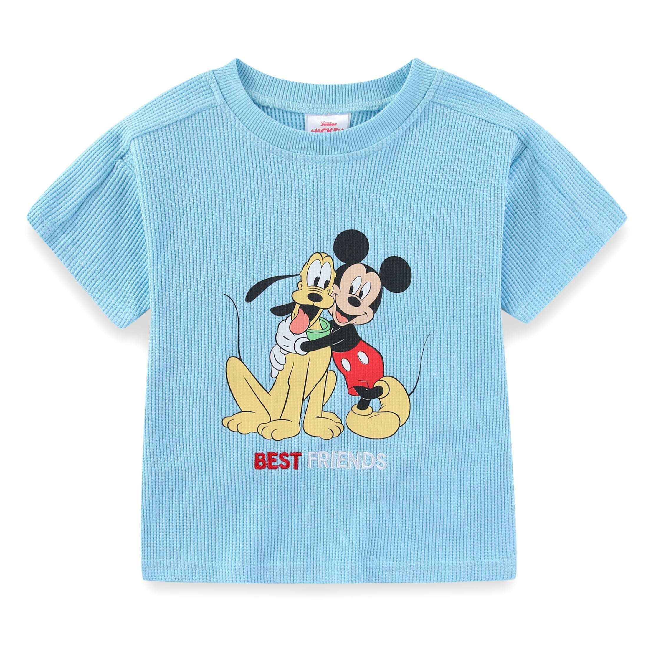 Disney Mickey Mouse Waffle Knit T-Shirt and Shorts Set (Boys), 2 Piece Set, Sizes 12M-5