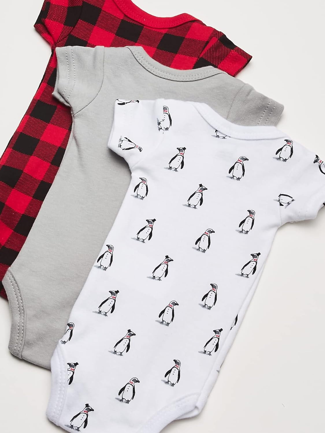 Hudson Baby Short Sleeve Bodysuits, 5-Pack, Newborn- 24 Months