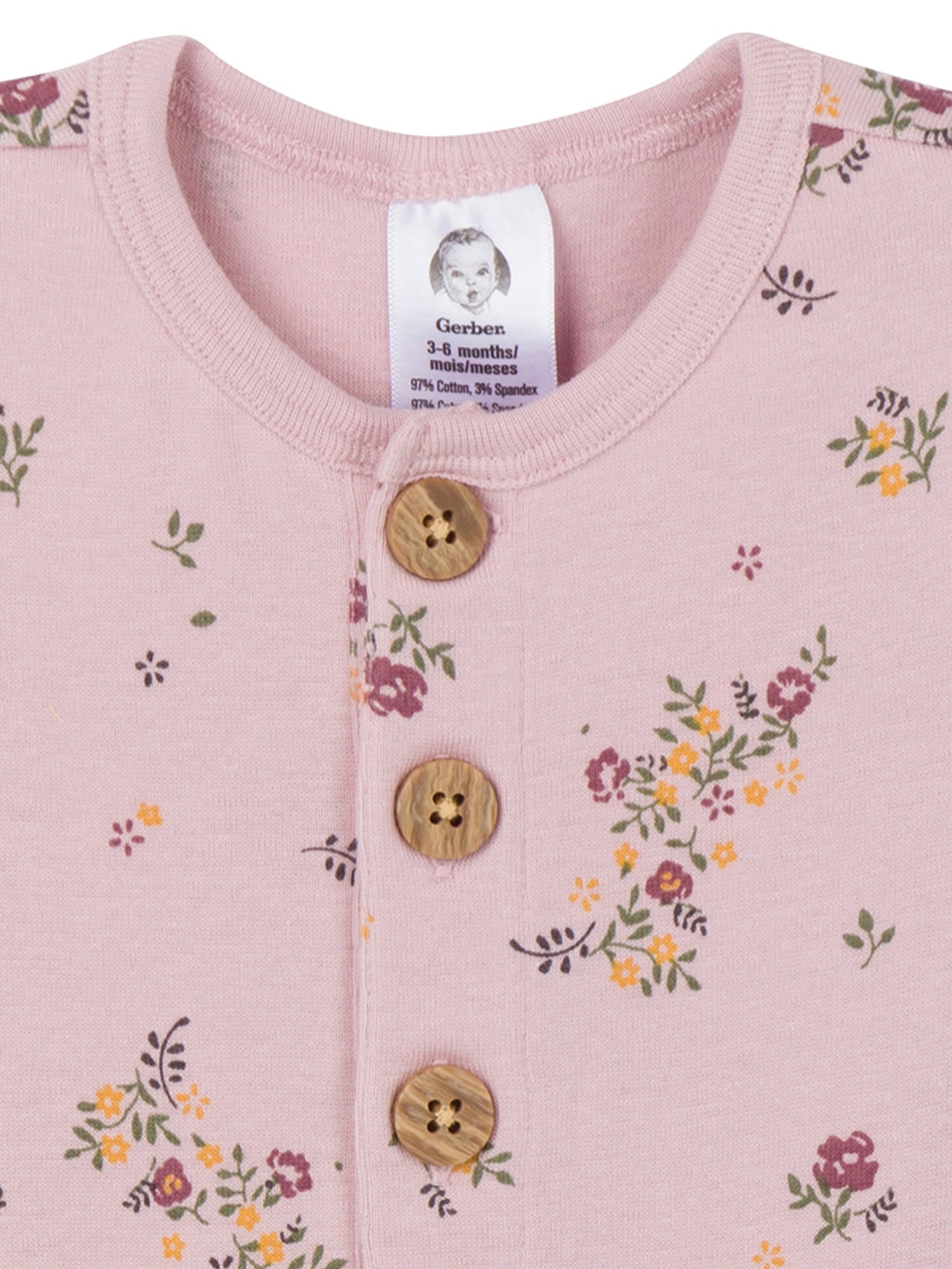 Gerber Baby Neutral Rompers, 2-Pack, Sizes Newborn - 24 Months