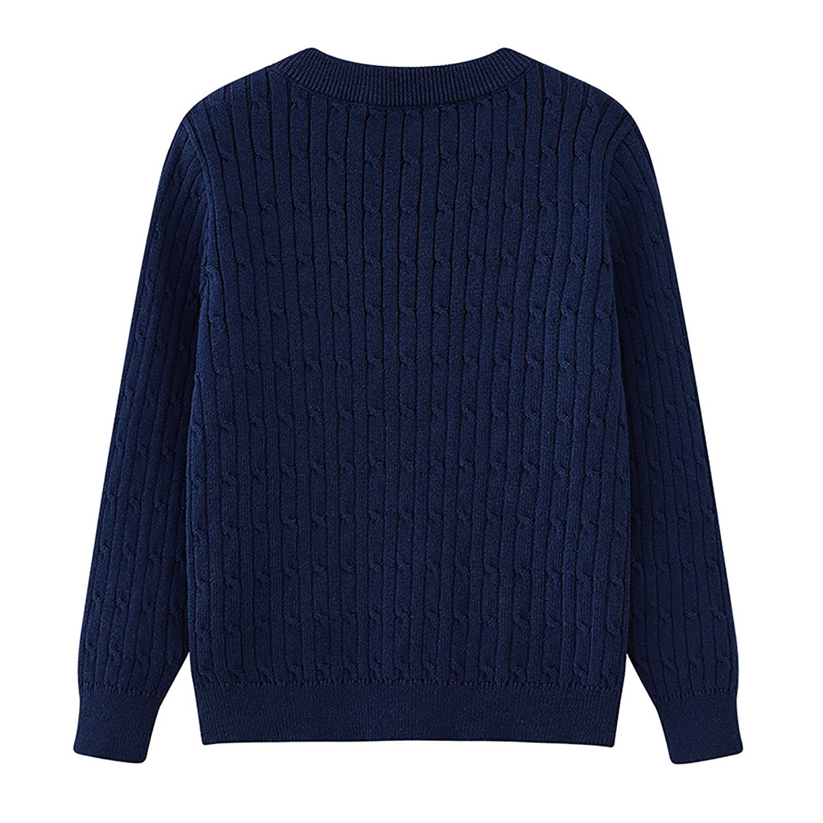 NIEWTR Girls Crewneck Cardigan Long Sleeve Children Button Cotton Sweater Sweaters for Little Girls Cardigan Sweater，7-8 Years，Blue