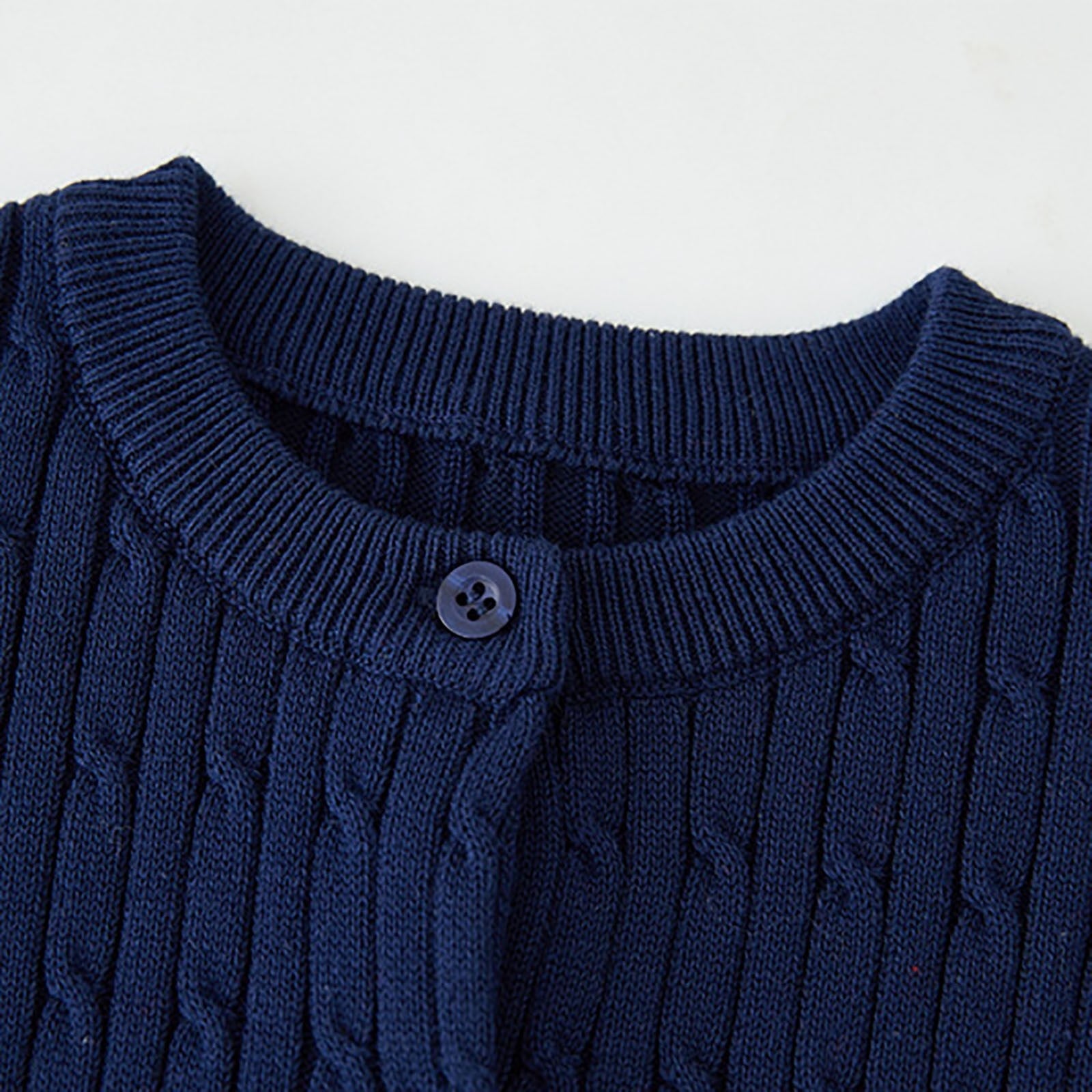 NIEWTR Girls Crewneck Cardigan Long Sleeve Children Button Cotton Sweater Sweaters for Little Girls Cardigan Sweater，7-8 Years，Blue