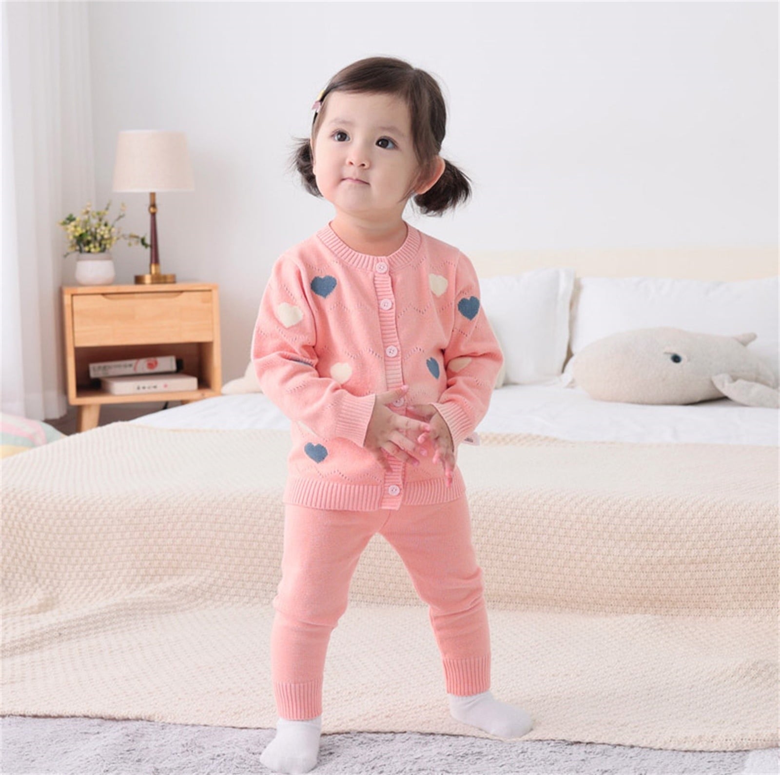 HIPYLO 3 Month Christmas Outfit Girl Gymnastics Outfit Boys Sweatsuits Size 14-16 Best Gifts for Mom Infant Clothes Boys 3-6 Months Girls Clothes, Pink 2-3 Years